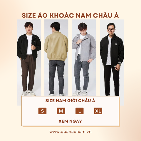 Hướng dẫn cách chọn size áo khoác nam cho người châu Á