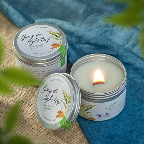 Nến thơm Gừng đỏ & Nghệ tây