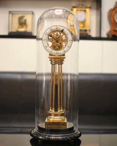 Đồng hồ úp ly Charles Voisin Pillar Skeleton Clock Paris