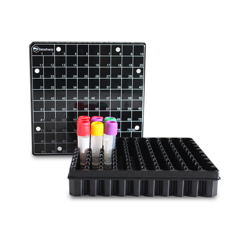 Hộp đựng ống Vial 2ml, màu đen (Cryo box), hãng Biosharp