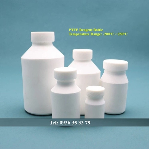 Chai PTFE miệng hẹp, thể tích 10ml-20.000ml (PTFE Reagent Bottle)