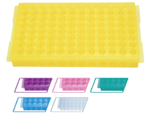 96-Well Rack, Reversible, Yellow