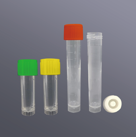 Ống đựng mẫu, nắp vặn, dung tích 5mL, 10mL tự đứng, vô trùng (5mL, 10mL sample transport tube, with automatic guide cap, sterile), hãng Biosharp