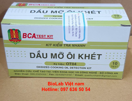 KIT kiểm tra nhanh dầu mỡ ôi khét, OT 04, Bộ Công An