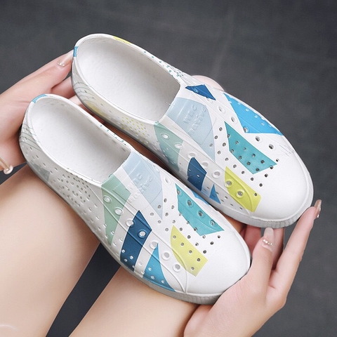 Giày nhựa nam nữ WNC - Mẫu Hình học