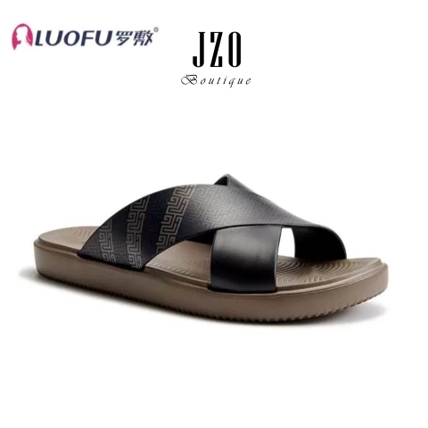 Dép Nhựa Nam Quai Chéo LUOFU 6196 – Êm Chân, Nhẹ, Chống Trơn