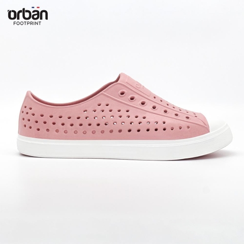 Giày nhựa lỗ Urban Footprint D2001- Hồng đế trắng