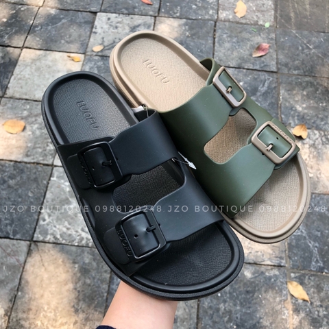 Dép Nhựa Nam Hai Khóa LUOFU 6236 – Êm Chân, Thoáng Khí, Chống Trơn