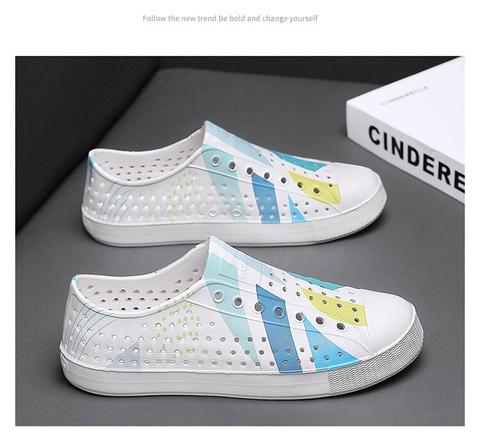 Giày nhựa nam nữ WNC - Mẫu Hình học