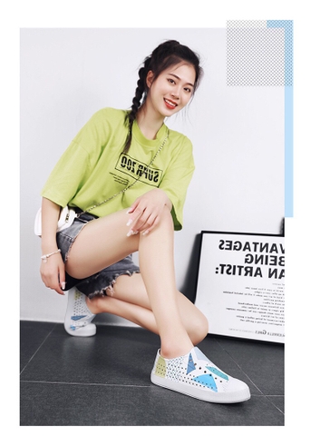 Giày nhựa nam nữ WNC - Mẫu Hình học