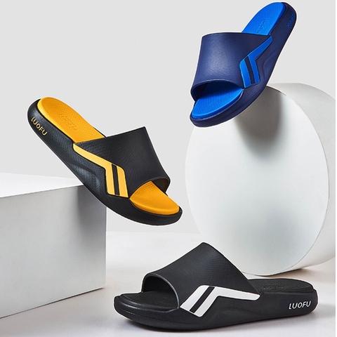 Dép Lê Nam Quai Ngang Đúc Nguyên Khối LUOFU 6213 – BIG SIZE 40-48, Thoải Mái Cho Người Chân To