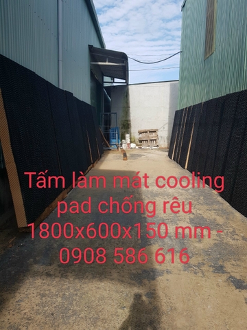 Tấm làm mát cooling pad tại Bình dương - thi công tấm giấy làm mát cooling pad cho nhà xưởng.