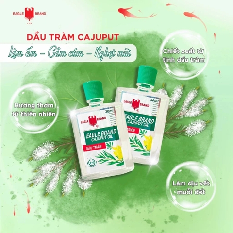 Dầu tràm Eagle Brand Cajuput Oil 30ml – Giữ ấm, phòng cảm lạnh, cảm cúm hiệu quả cho bé