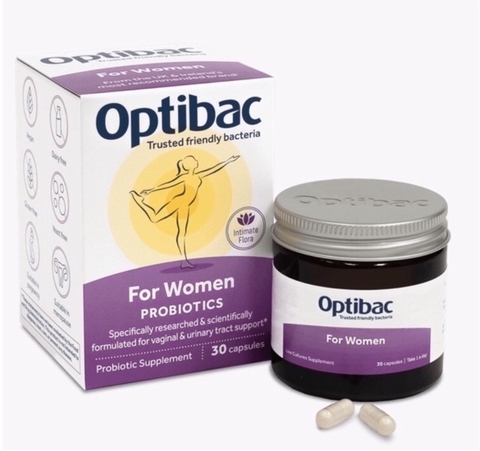 Viên uống Optibac For Women bổ sung lợi khuẩn hỗ trợ sức khỏe nữ giới (30 viên) Anh Quốc