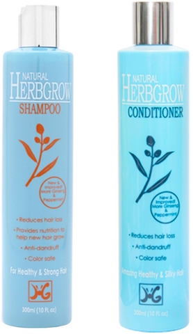 Cặp dầu gội xả thảo dược giúp giảm rụng tóc Herbgrow Shampoo & Conditioner