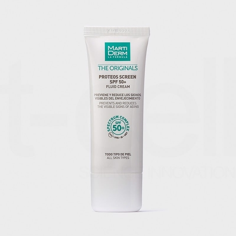 Kem Chống Nắng Phổ Rộng Toàn Diện Ngừa Lão Hóa, Phòng Chống Nám Quay Lại - MartiDerm The Originals Proteos Screen SPF50+ Fluid Cream