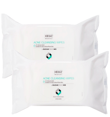 Khăn ướt giảm mụn SuzanObagiMD Acne Cleansing Wipes