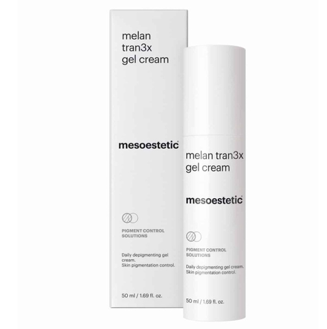 Kem giảm nám và ngăn ngừa hình thành sắc tố da dạng gel Mesoestetic Melan Tran3x Gel Cream