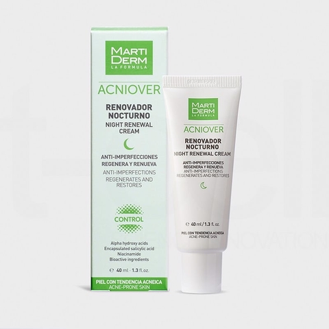 Kem Dưỡng Tái Tạo Ban Đêm Cho Da Dầu Mụn - MartiDerm Acniover Night Renewal Cream (40ml)