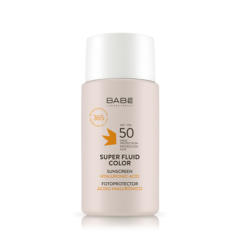 Kem chống nắng BABE Super Fluid Color Sunscreen Hyaluronic Acid nâng tone phổ rộng