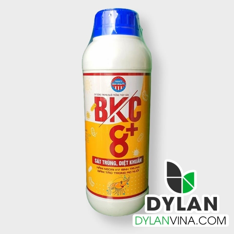 BKC 8+ - Tiêu diệt tảo lam, tảo đỏ, phát sáng, trị ký sinh trùng. Sát trùng, diệt khuẩn, nấm, ngoại ký sinh trùng, giảm tảo trong ao nuôi.