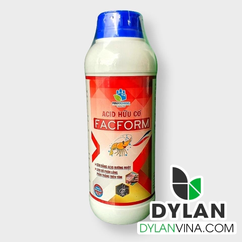 FACFORM - Acid hữu cơ FACFORM Cân bằng acid đường ruột. Loại bỏ phân lỏng, phân trắng trên tôm