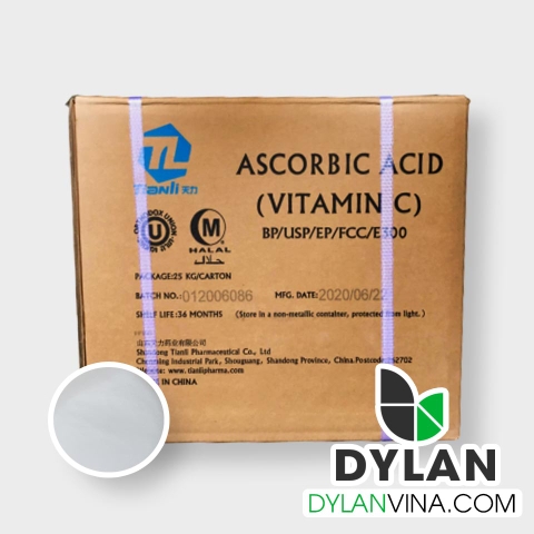 VITAMIN C 99% - được xem như là chất kháng ôxy hóa, kích thích hệ miễn dịch, hỗ trợ hấp thu sắt, giúp ngăn ngừa hiện tượng thiếu máu thường gặp và giảm stress. 