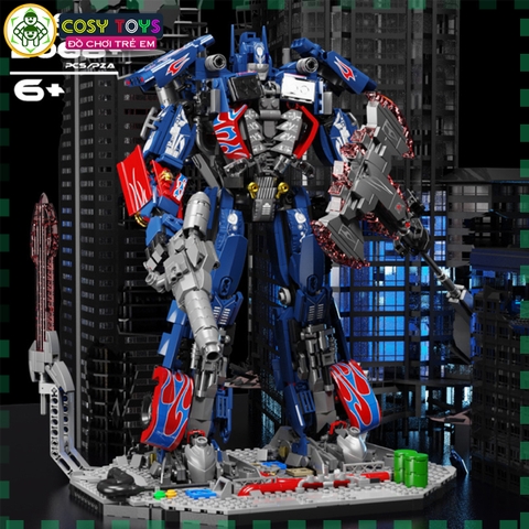 Đồ chơi lắp ghép xếp hình Optimus Prime cỡ lớn kèm chi tiết chuyển động đước với 2068 mảnh ghép cho bé