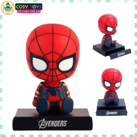 Mô hình Spiderman người nhện lắc Đầu - Avengers - Bộ lắc đầu - Có Hộp Đẹp