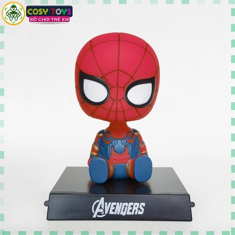 Mô hình Spiderman người nhện lắc Đầu - Avengers - Bộ lắc đầu - Có Hộp Đẹp