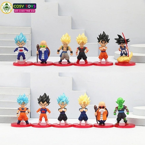 Mô hình DragonBall Bộ 18 nhân Vật Chibi Dragon ball - Cao 6-7cm - nặng 350gram - Dragon Ball