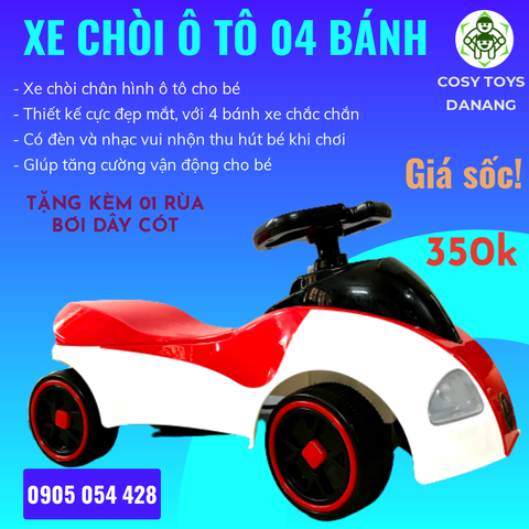 XE CHÒI Ô TÔ 04 BÁNH CÓ ĐÈN VÀ NHẠC