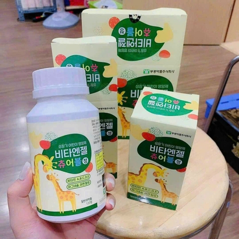 Viên kẹo Ngậm Canxi hỗ trợ tăng chiều cao cho bé Hộp 2 lọ × 120 viên Hàn Quốc