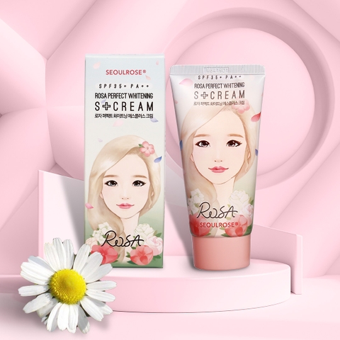 Kem Dưỡng Trắng Da SeoulRose Rosa Perfect Whitening SPF 35+ PA++