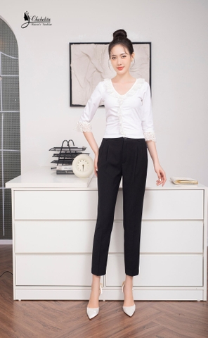 Quần baggi 1 ly màu đen