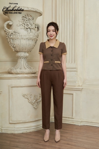 Quần baggi 2 ly màu nâu