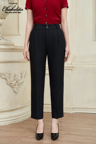 Quần baggi 2 ly màu đen