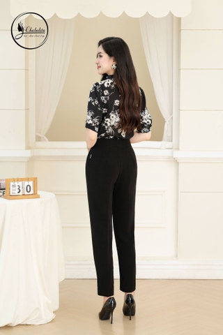 Quần baggy 2 ly màu đen