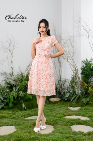 Đầm A màu hồng