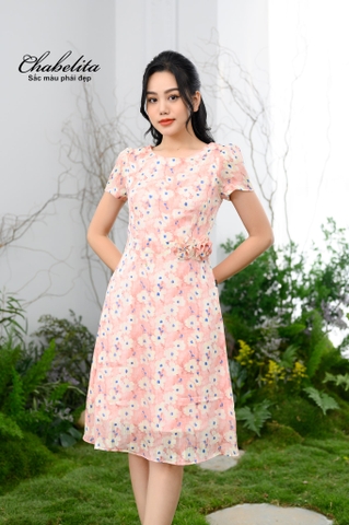 Đầm A màu hồng