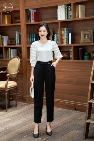 Quần baggy cap có mặt đai màu đen