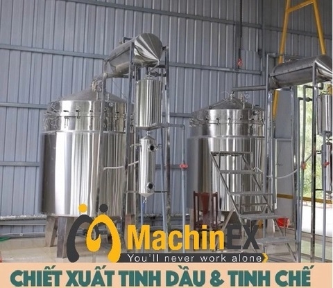 Nồi chưng cất tinh dầu sả, tràm 3000 lít bằng điện - Dây chuyền chưng cất tinh dầu công nghiệp