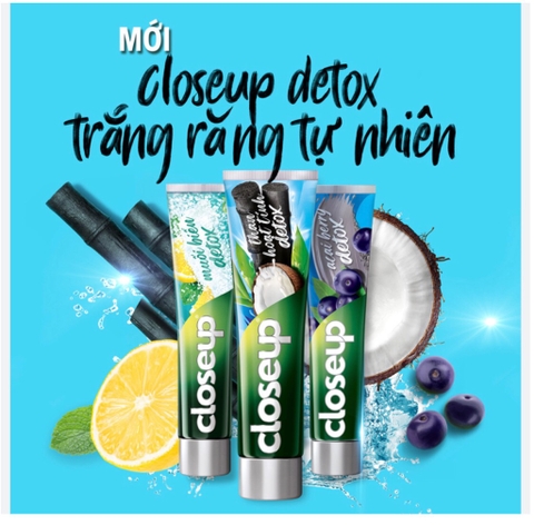 Kem đánh răng Closeup muối biển detox 230g