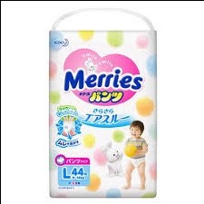 Tã quần Merries Nhật size L 44 miếng