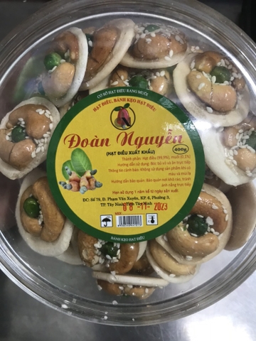 Bánh quy phủ hạt điều Đoàn Nguyễn hộp lớn 400gr