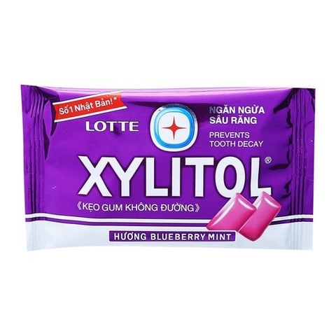 Kẹo cao su xylitol hương việt quất vỉ 11,6g