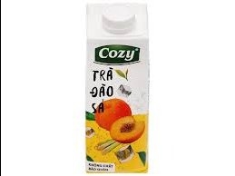 Nước trà đào sả cozy nước hộp giấy 225ml