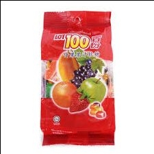 Kẹo dẻo Lot 100 hoa quả thập cẩm gói 150g