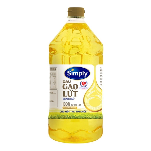 Dầu ăn Simply gạo lứt can 2L