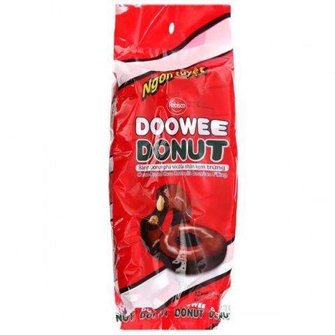 Bánh Donut phủ socola nhân kem trứng gói 12cx30g